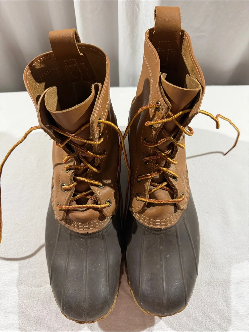 L.L. Bean Men's Brown Leather Bean Boots - Short Height